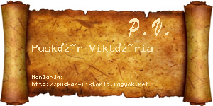 Puskár Viktória névjegykártya